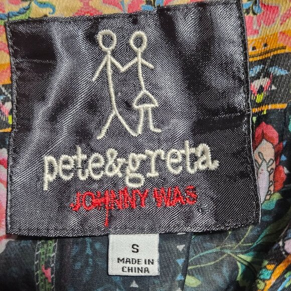 Johnny Was Womens Pete & Greta Floral Boho Print Jacket S Art to Wear Whimsygoth - Picture 4 of 15